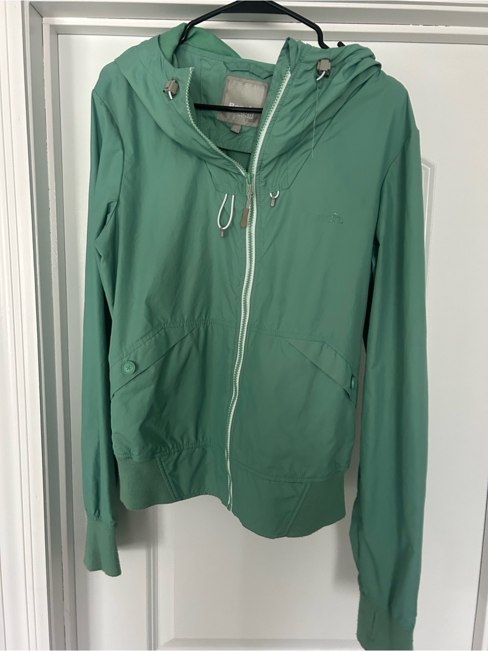 Lightweight Green Hooded rain Jacket - Women